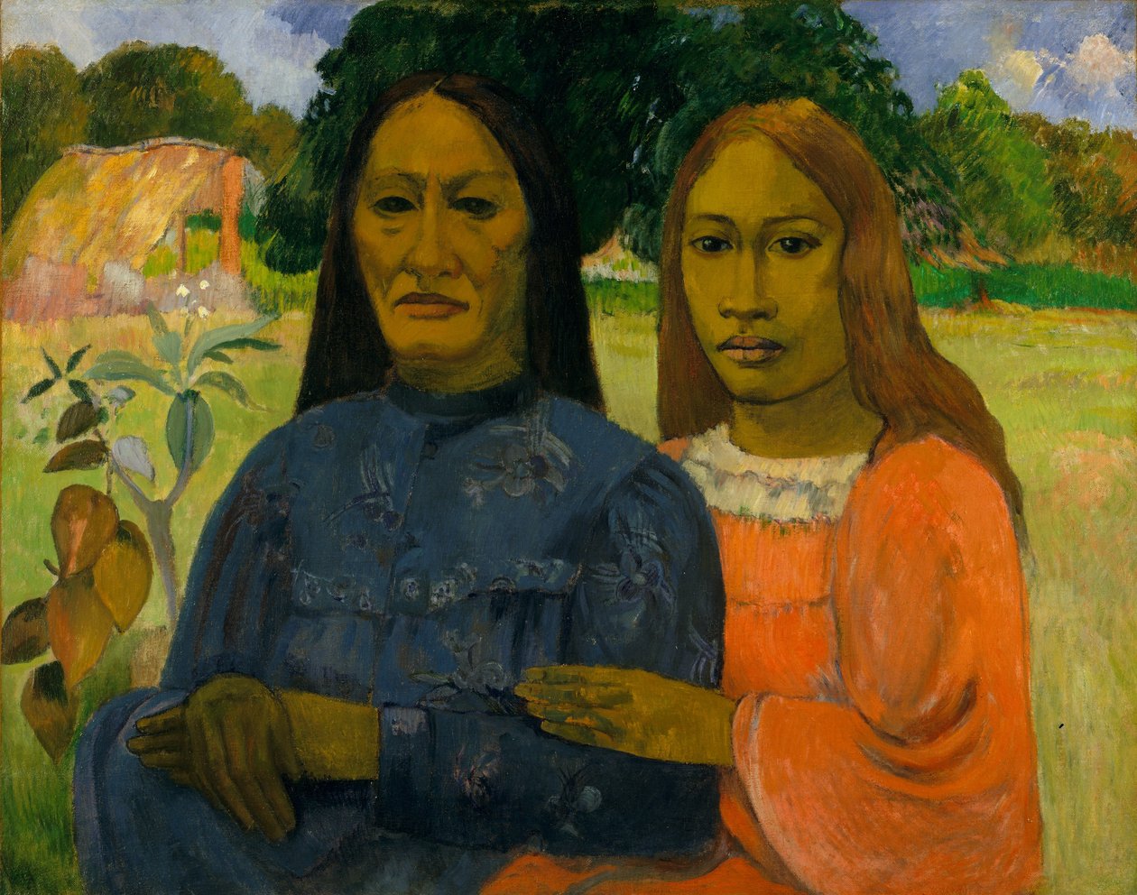 Twee vrouwen door Paul Gauguin