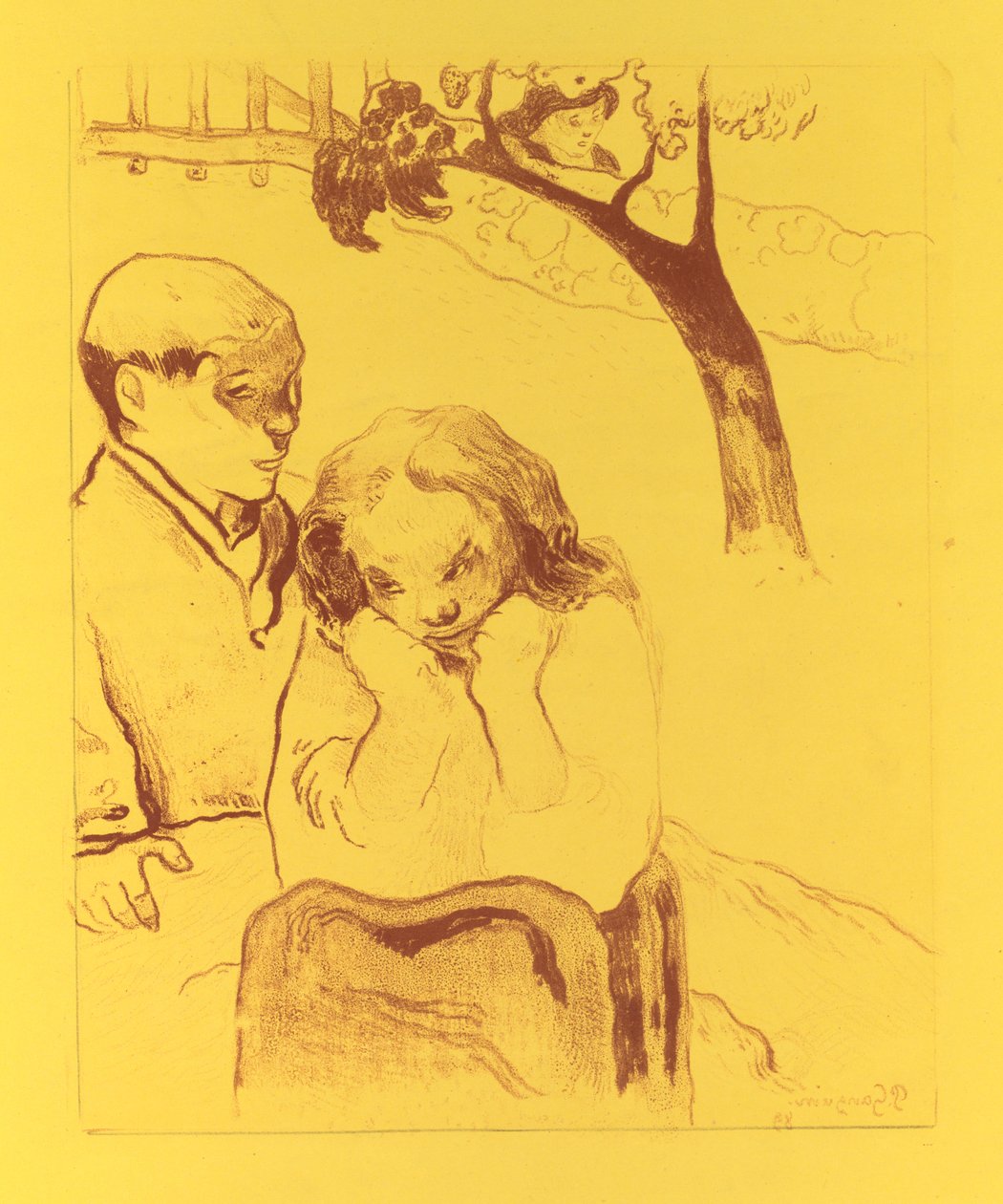 Volpini Suite: Menselijk leed door Paul Gauguin