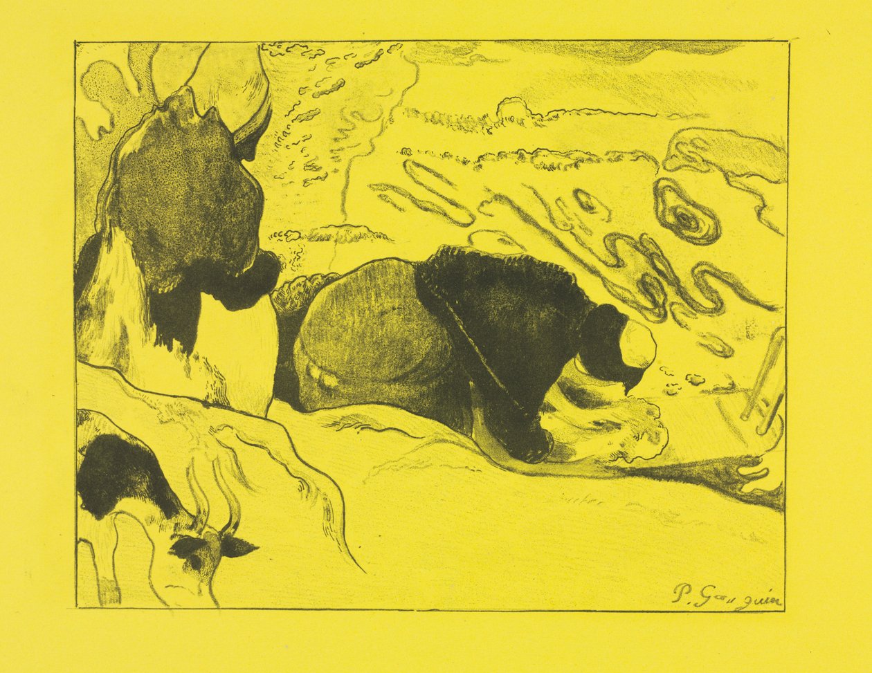 Volpini Suite: Wasvrouwen door Paul Gauguin