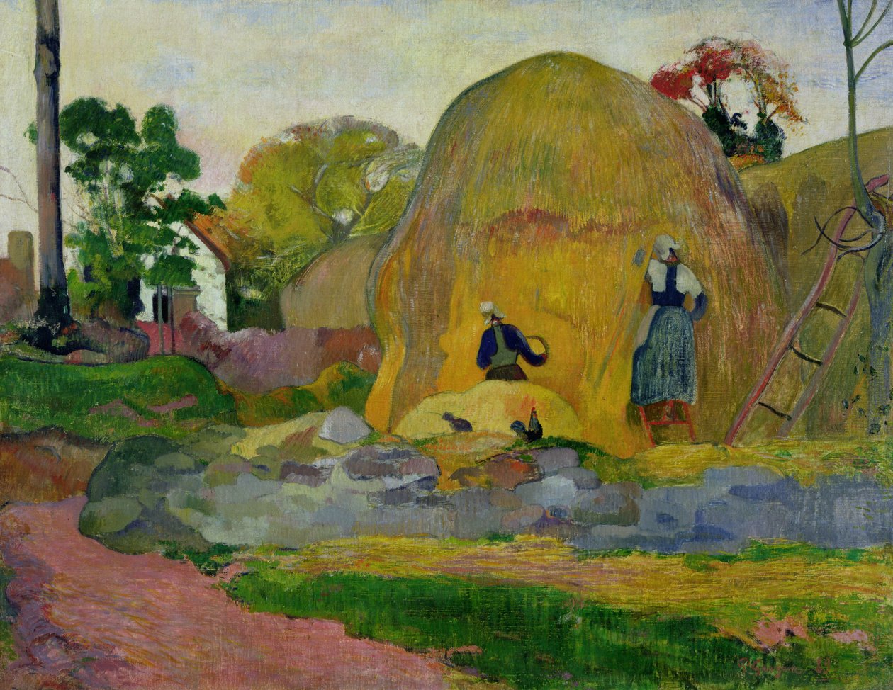 Gele hooibergen, of Gouden oogst, 1889 door Paul Gauguin