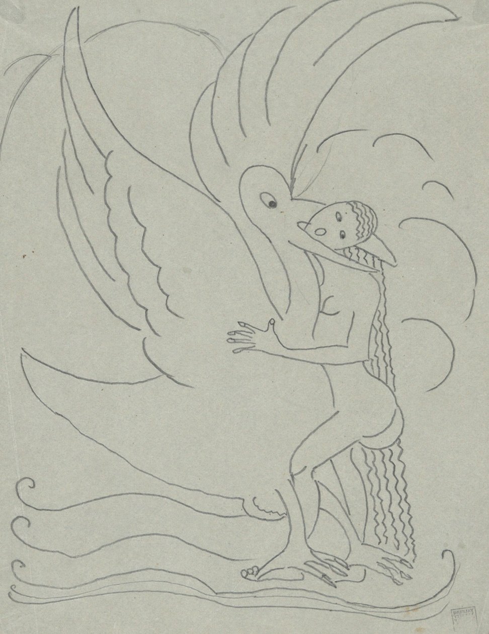Leda en de Zwaan door Paul Gaulois