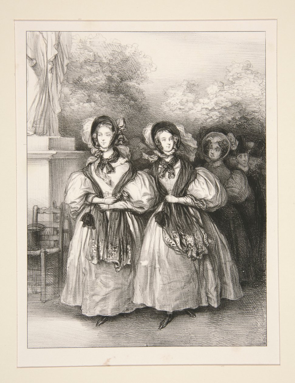 Deux Soeurs door Paul Gavarni