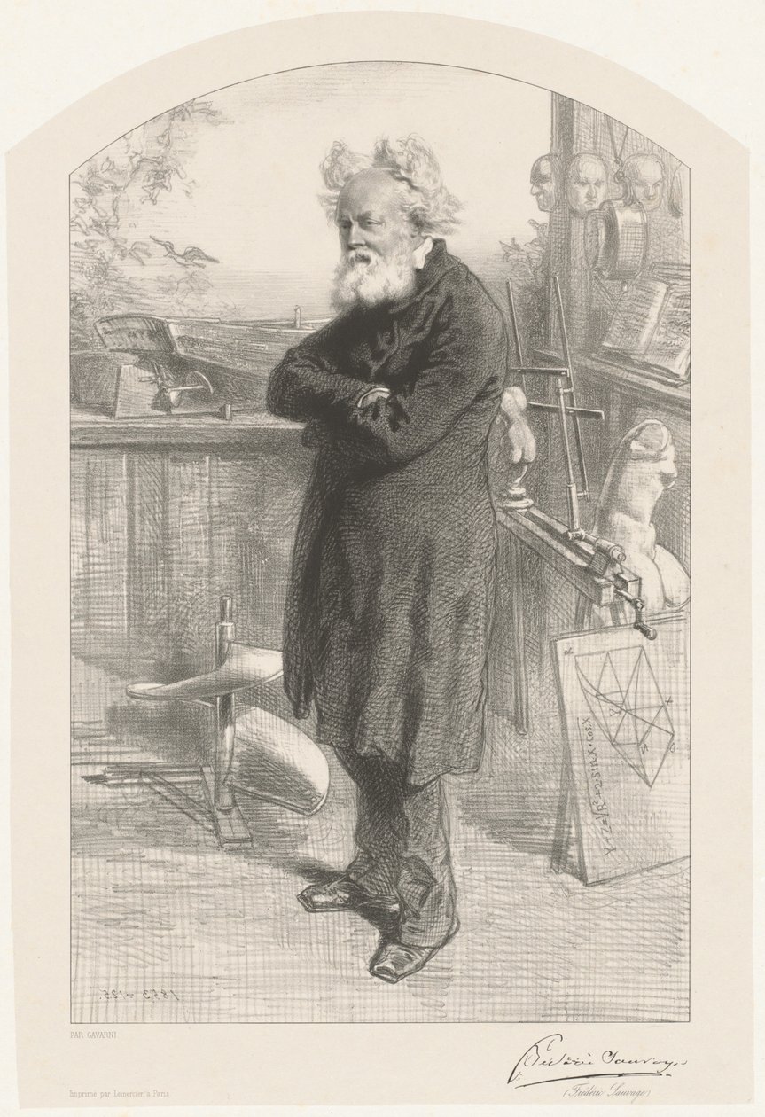 Frédéric Sauvage door Paul Gavarni