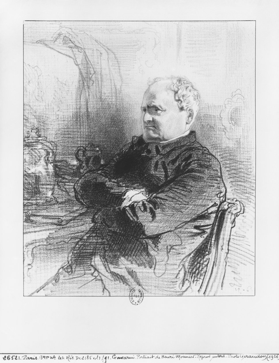 Henri Bonaventure Monnier door Paul Gavarni
