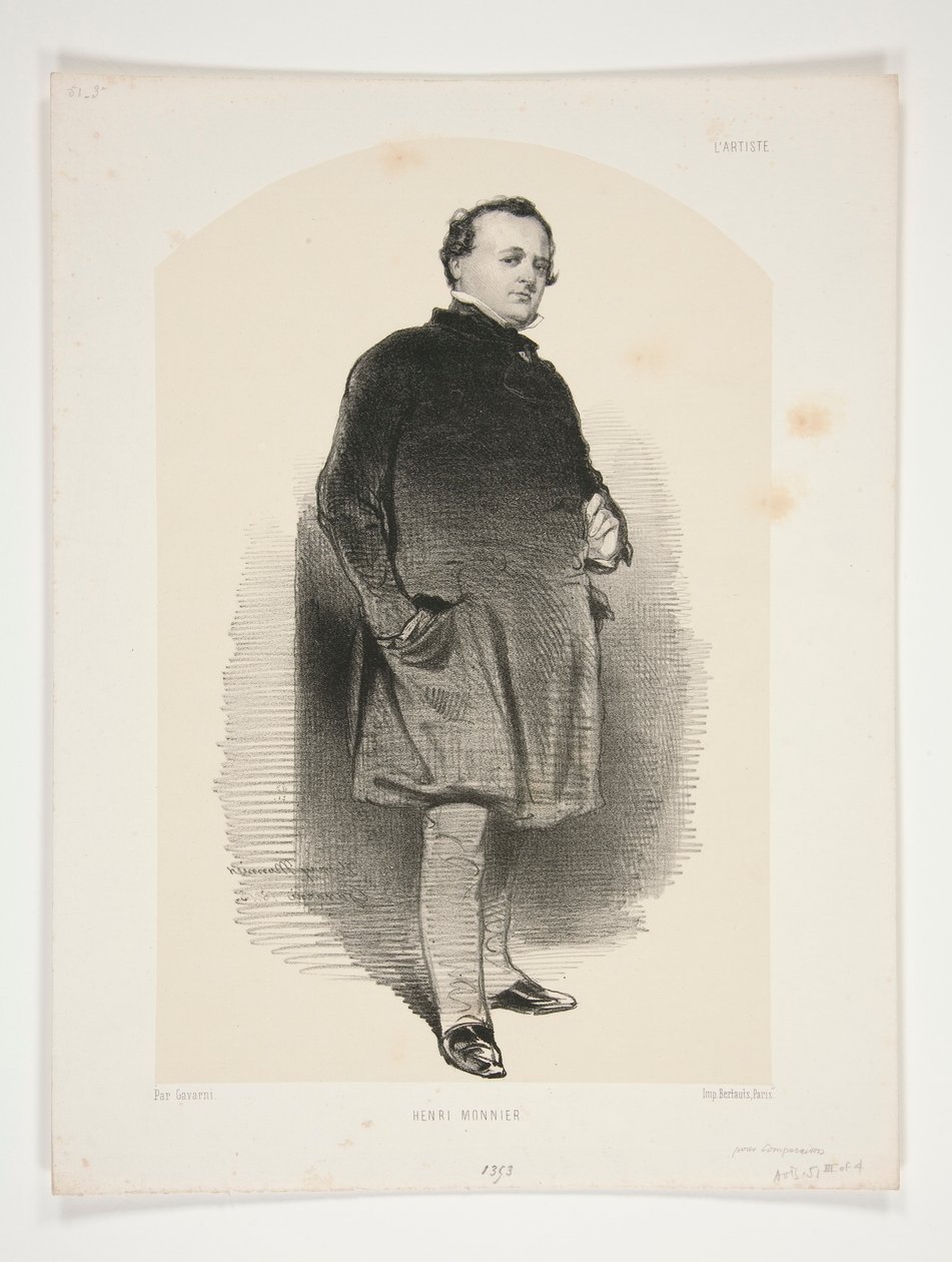 Henri Monnier door Paul Gavarni