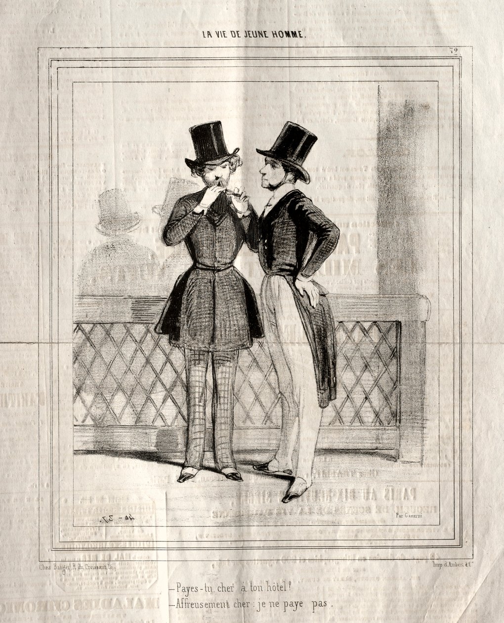 Het Leven van een Jonge Man, 1842 door Paul Gavarni
