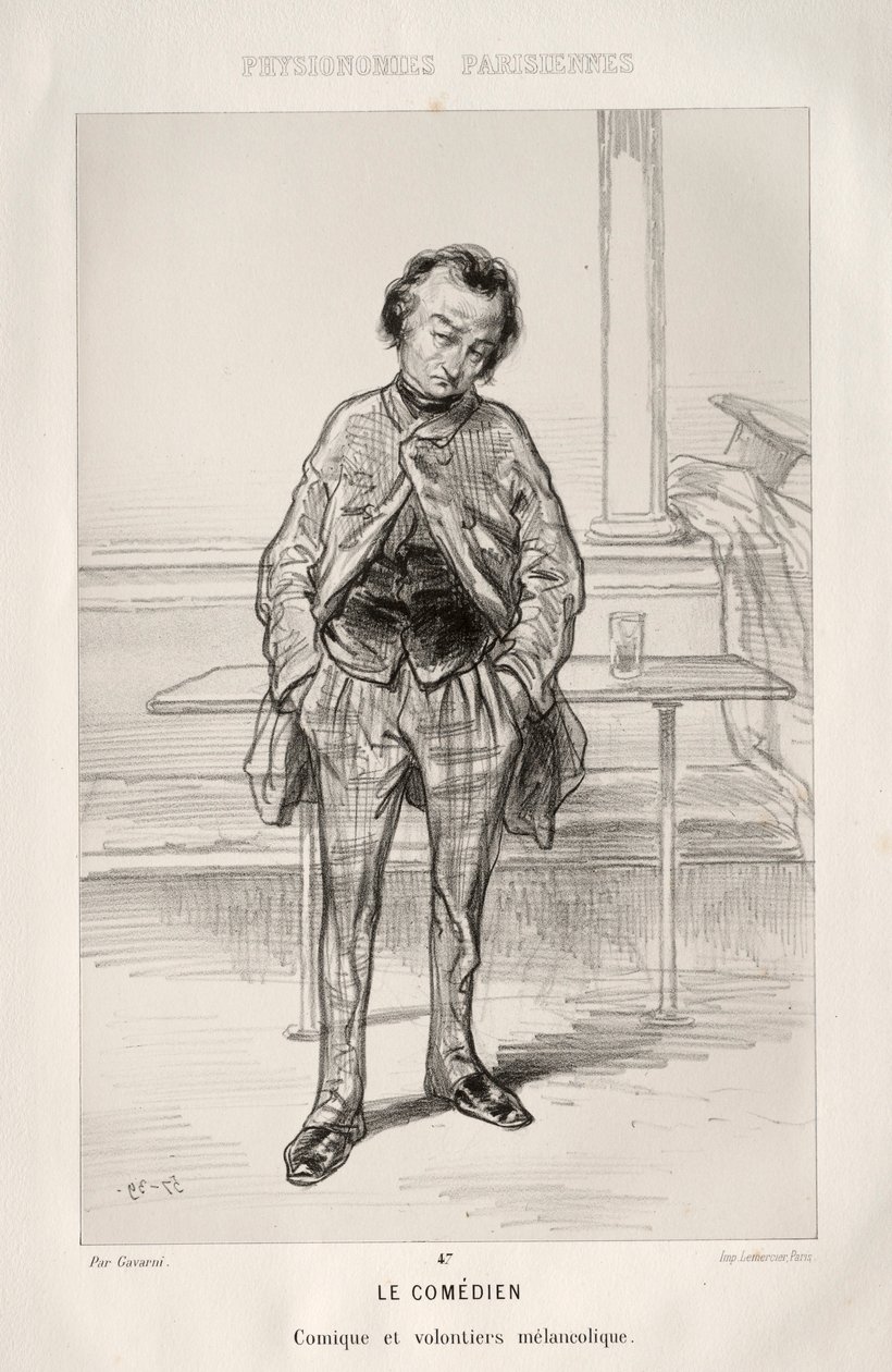 Le Comédien door Paul Gavarni