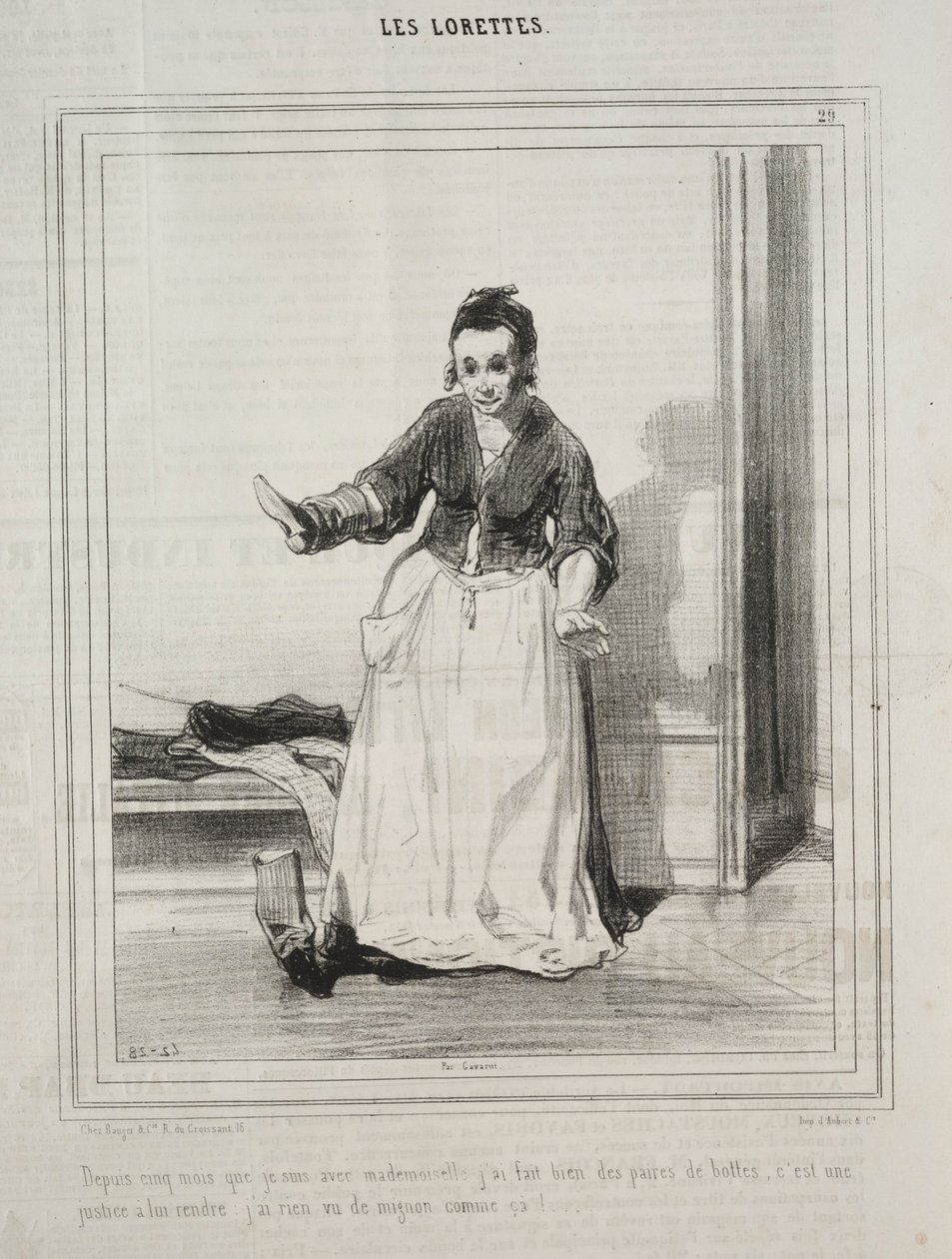 Les Lorettes, 1842 door Paul Gavarni