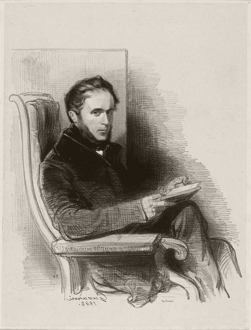 Raymond La Garrigue, 1842 door Paul Gavarni