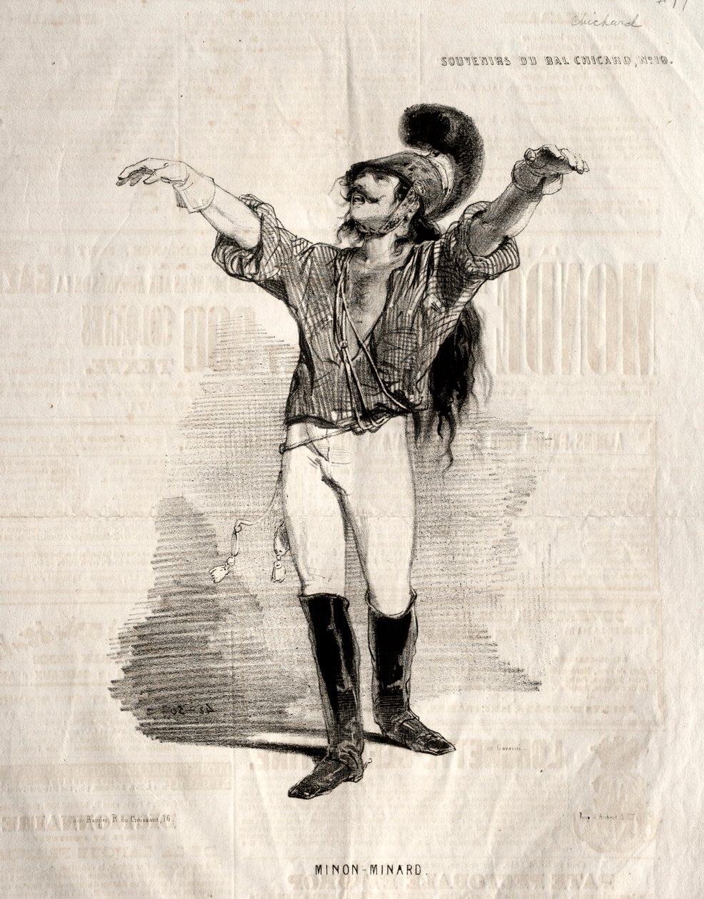 Herinneringen aan het Bal Chicard: Mignon-Minard door Paul Gavarni
