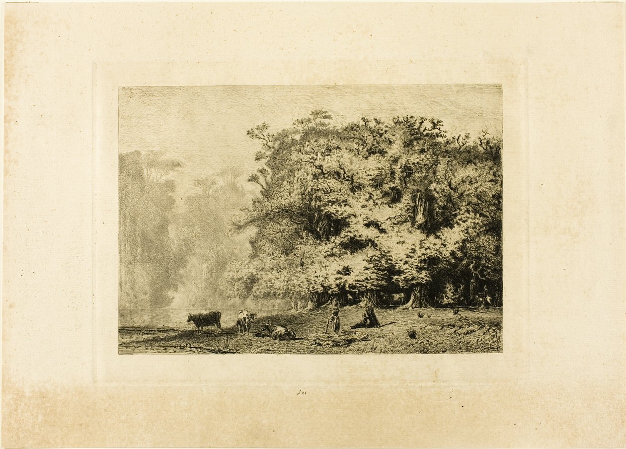 Bij Fontainebleau door Paul Huet