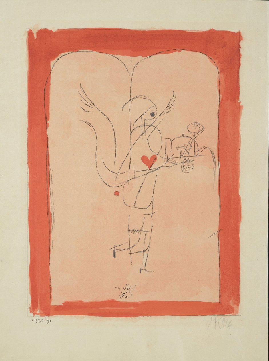 Een Genie Serveert een Klein Ontbijt, 1920 door Paul Klee