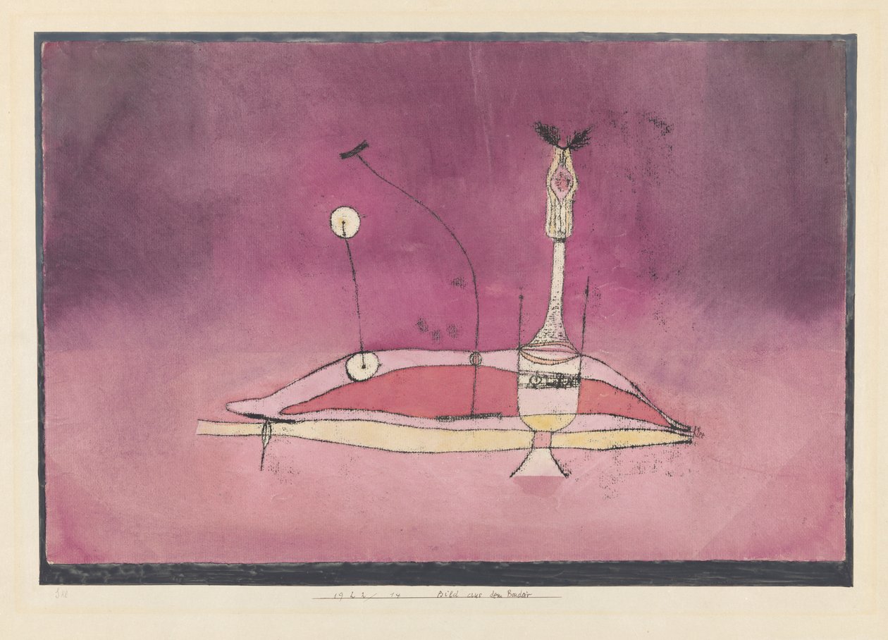 Een afbeelding uit het boudoir, 1922 door Paul Klee