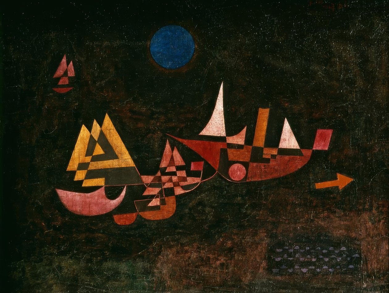 Vertrek van de schepen door Paul Klee