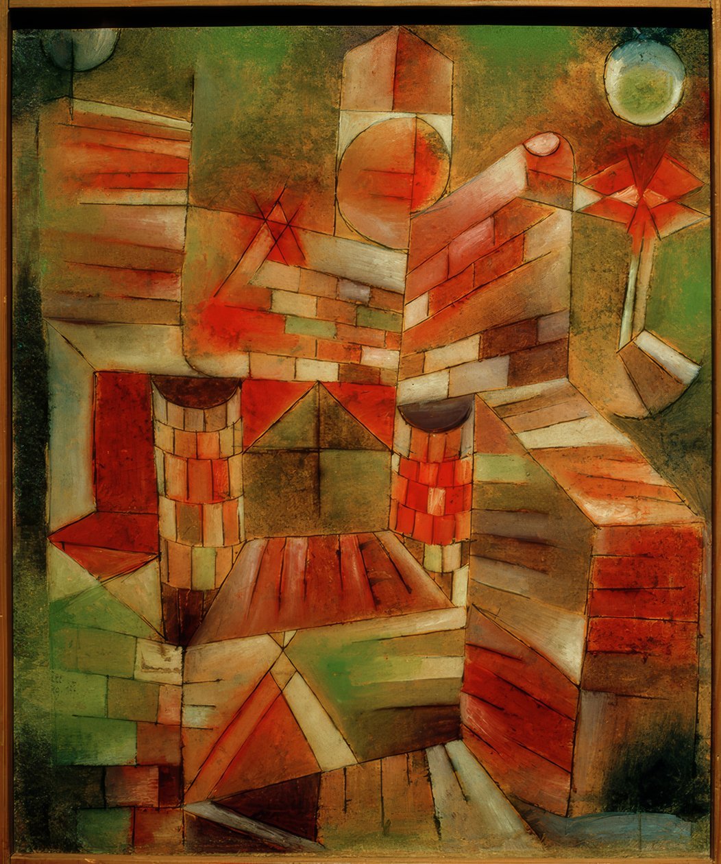 Architectuur met raam door Paul Klee