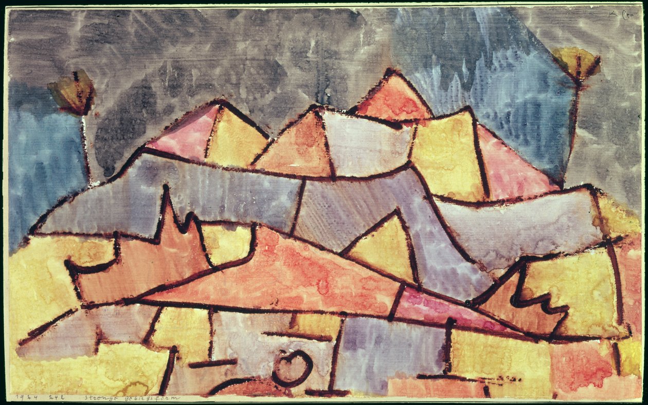 Strenge bergvorm door Paul Klee
