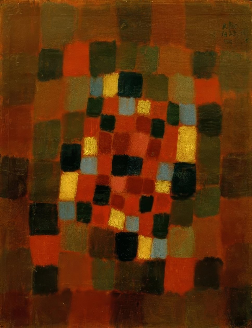Bonte bloembed door Paul Klee