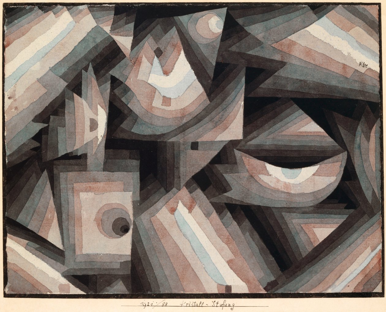 Kristalgradatie, 1921 door Paul Klee