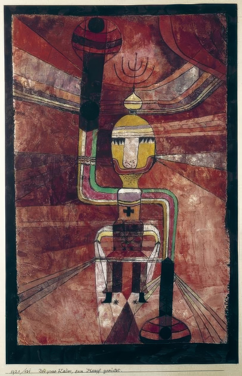 De grote keizer, klaar voor de strijd door Paul Klee