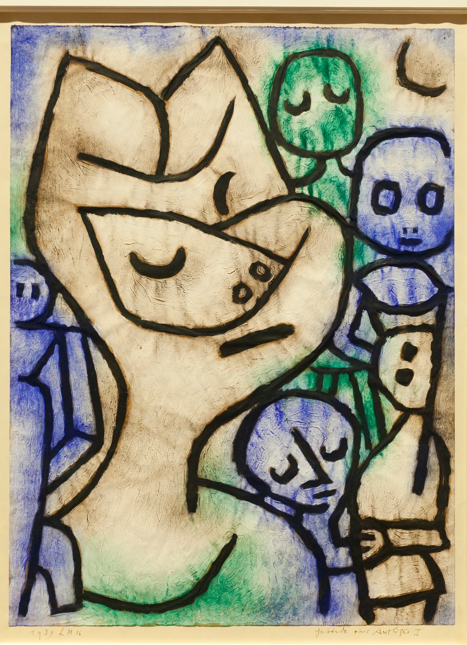 Uitdrukking van een gezicht door Paul Klee