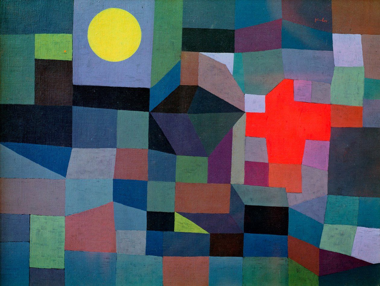 Vuur, Volle Maan door Paul Klee