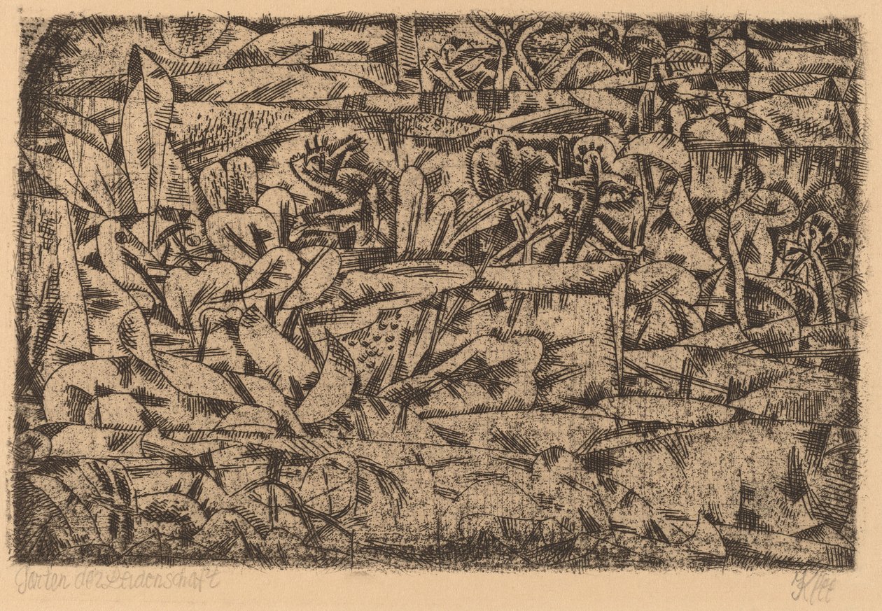 Tuin van Passie door Paul Klee