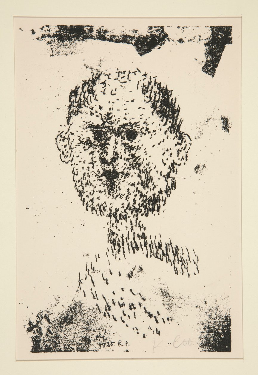 Hoofd (Kopf) - Bebaarde Man (Baertiger Mann) door Paul Klee