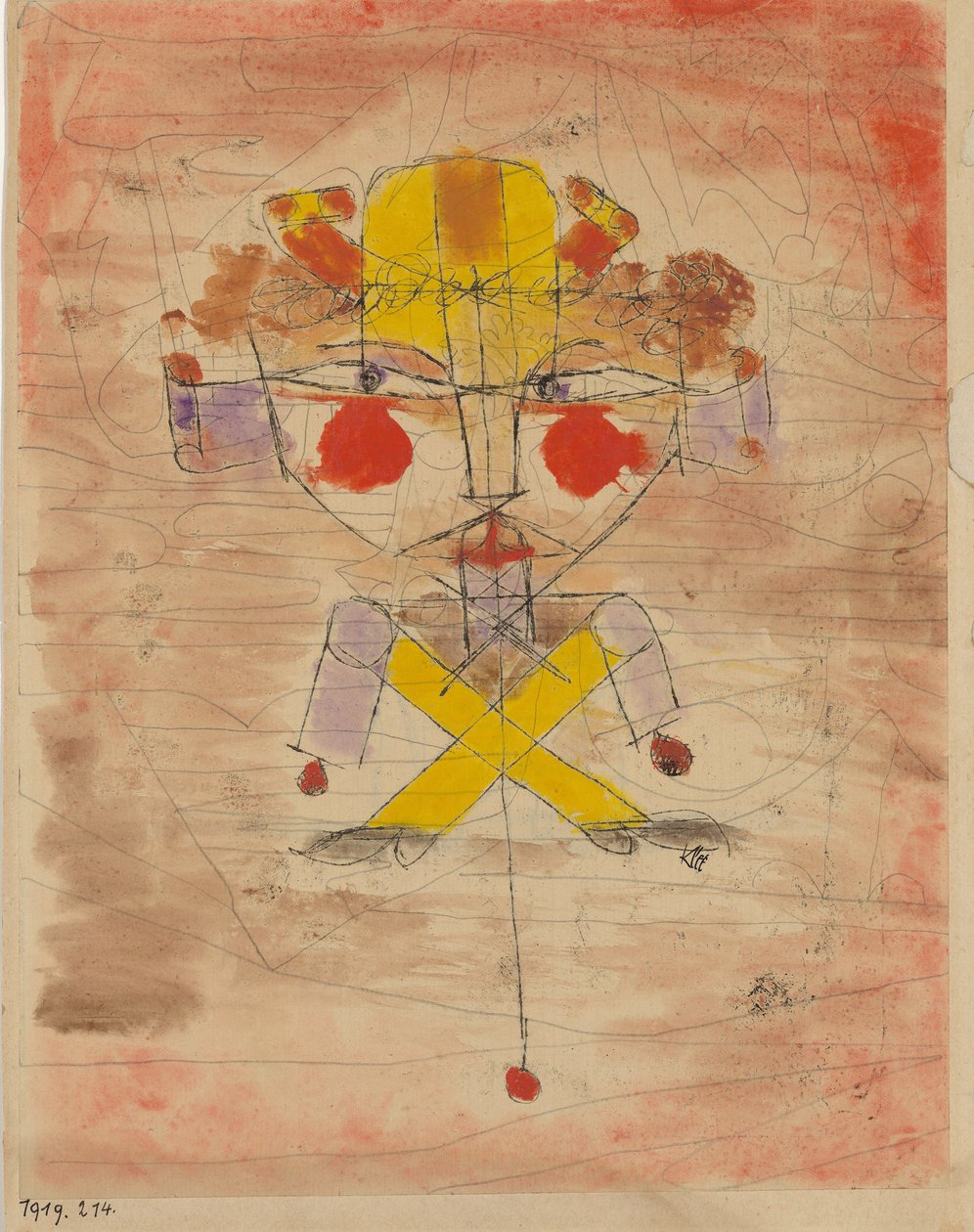Springende Jack, 1919 door Paul Klee