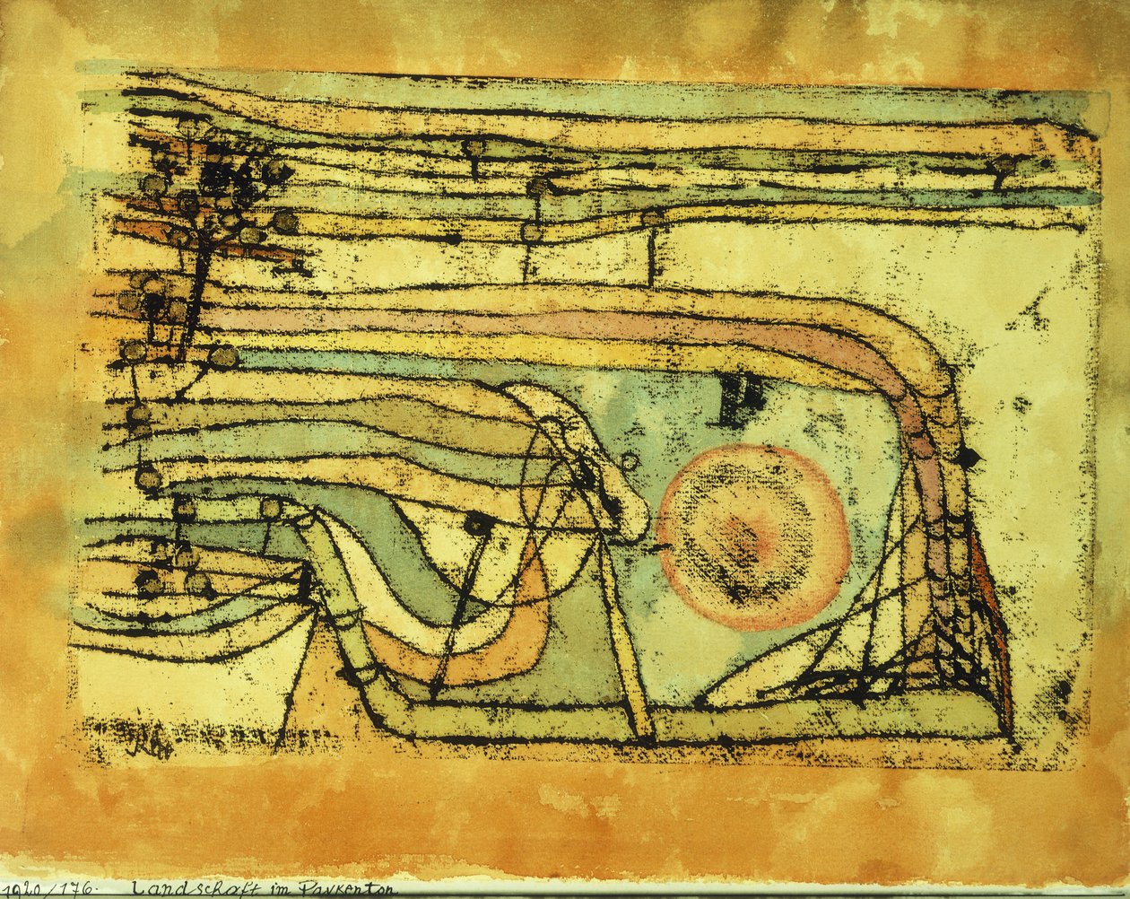 Landschap in Pankenton door Paul Klee