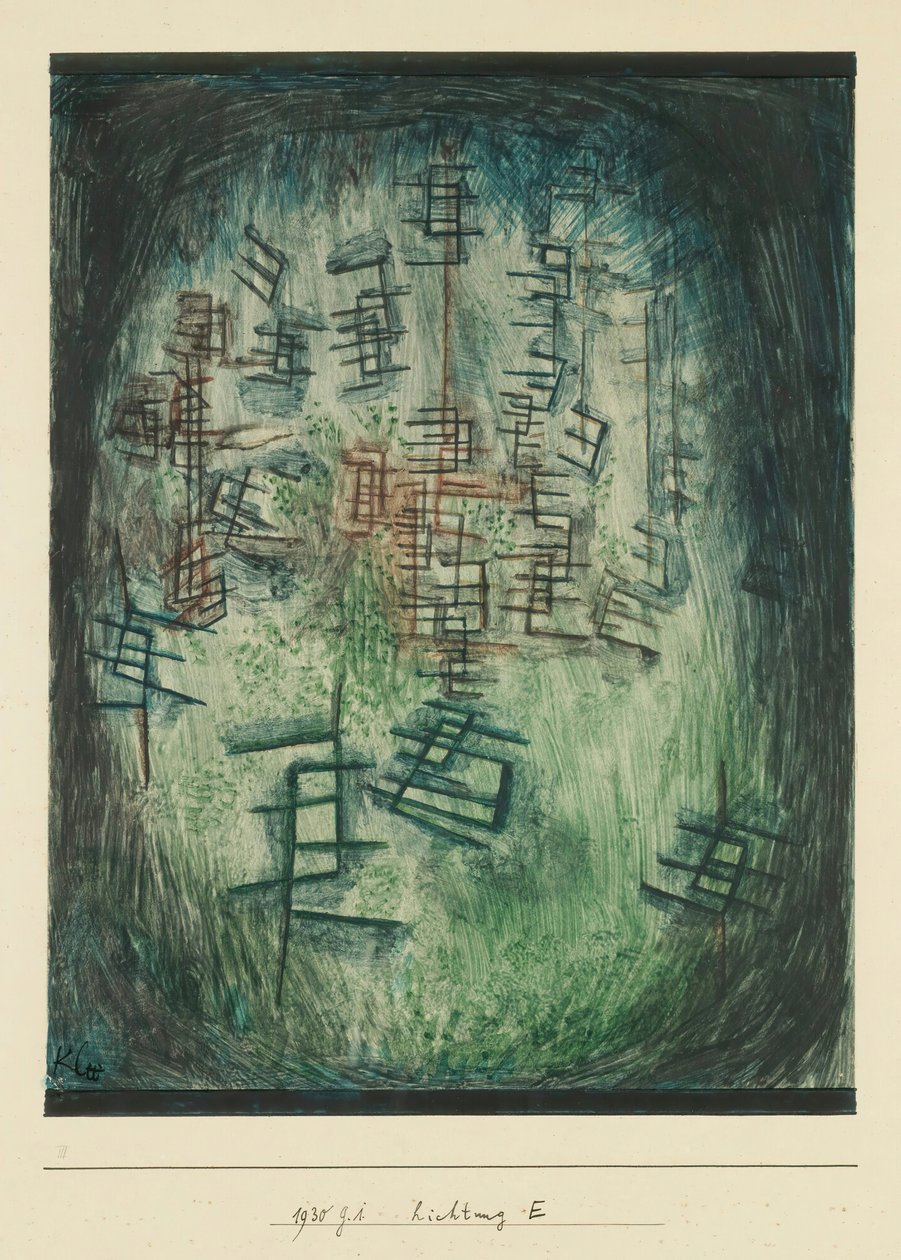 Lichtung E Clearing E door Paul Klee