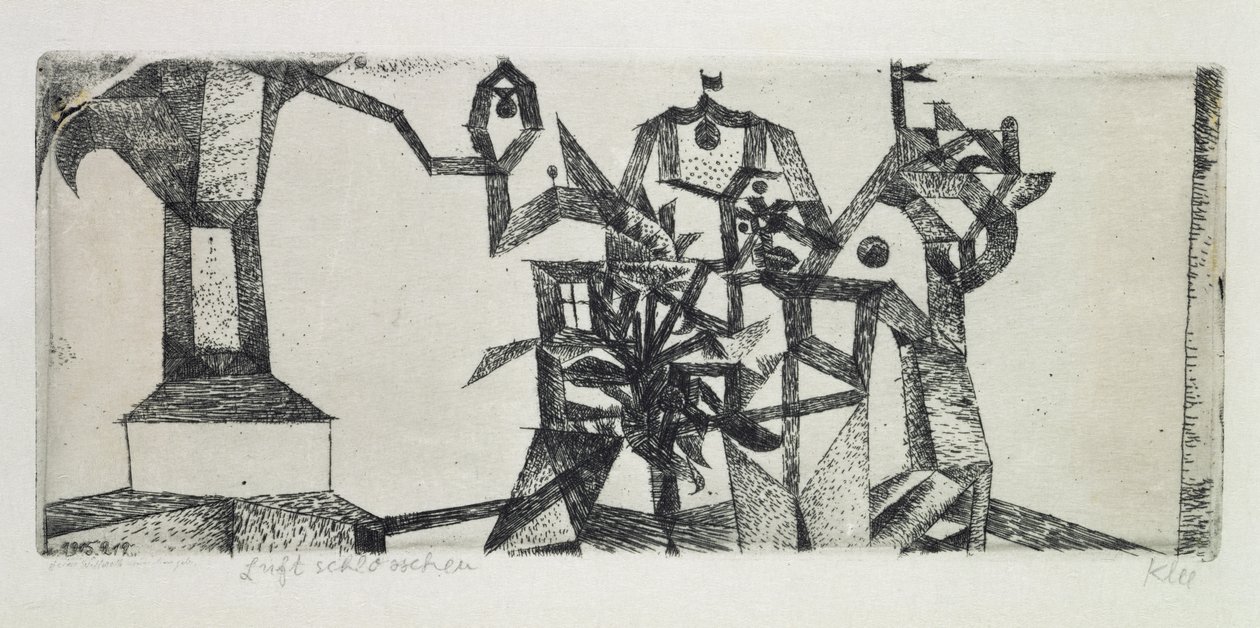 Klein kasteel in de lucht door Paul Klee