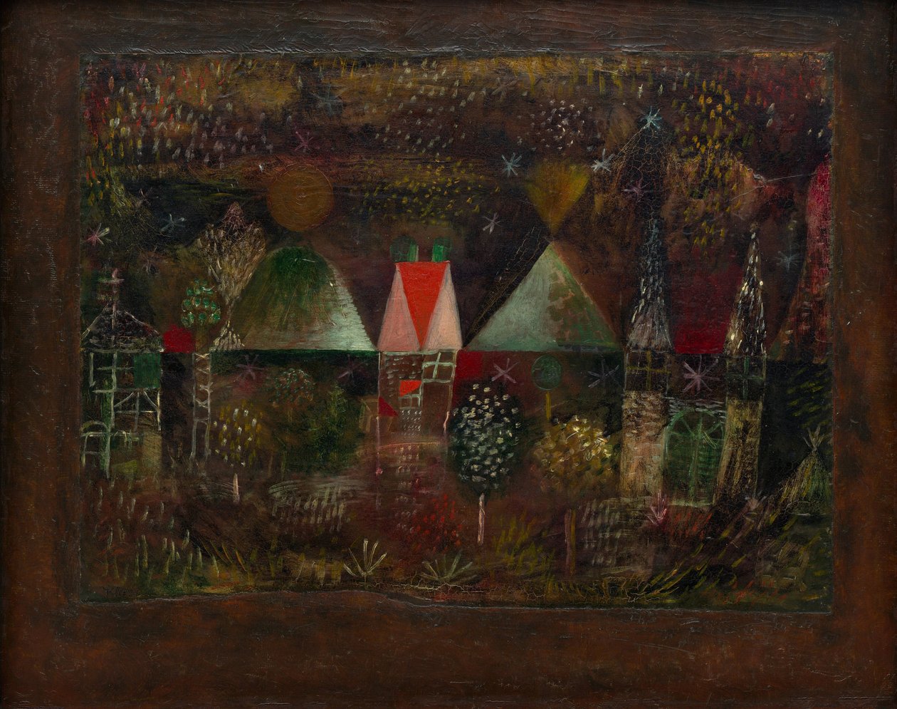 Nachtfeest, 1921 door Paul Klee