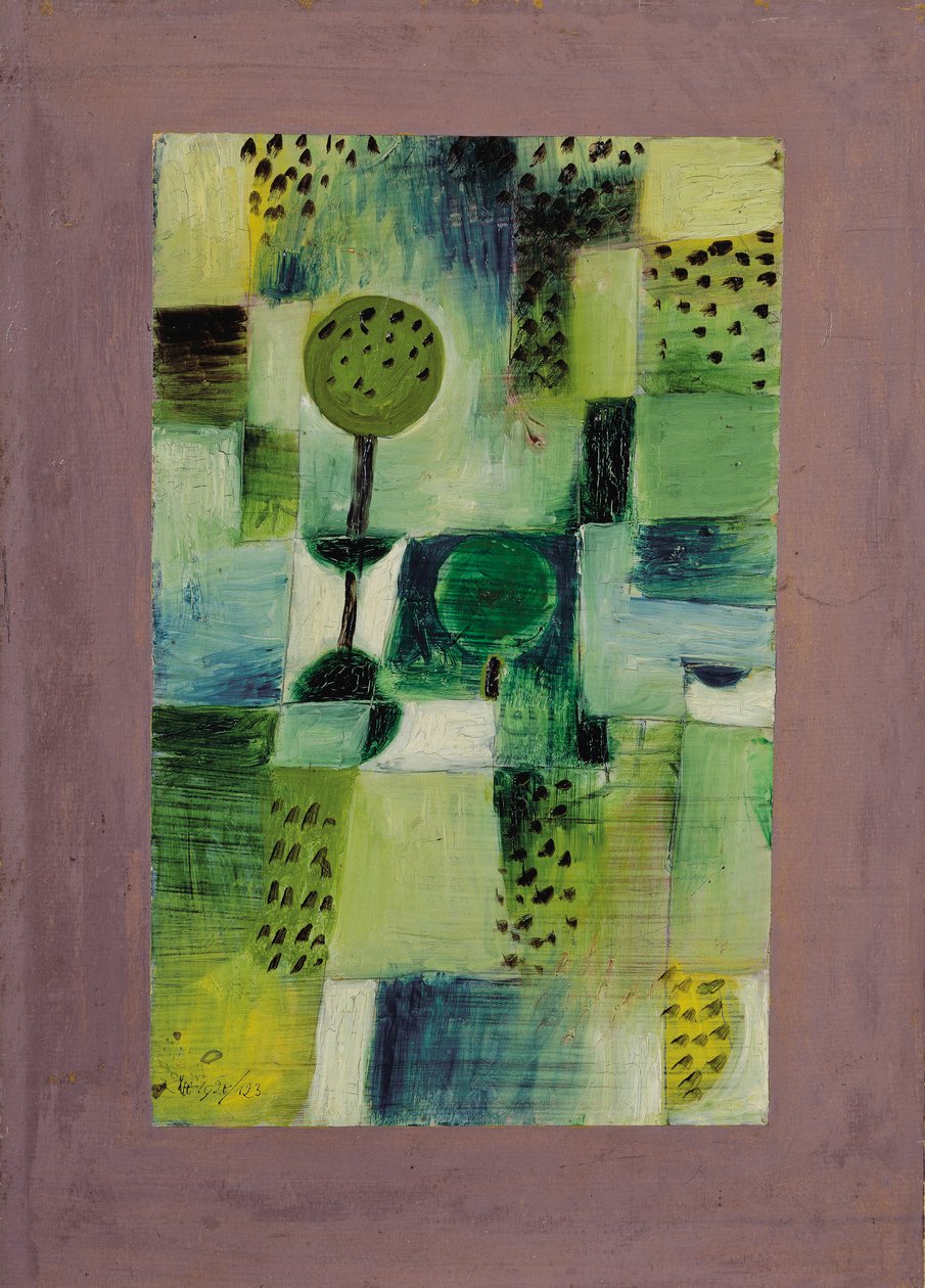 Park in de regen door Paul Klee