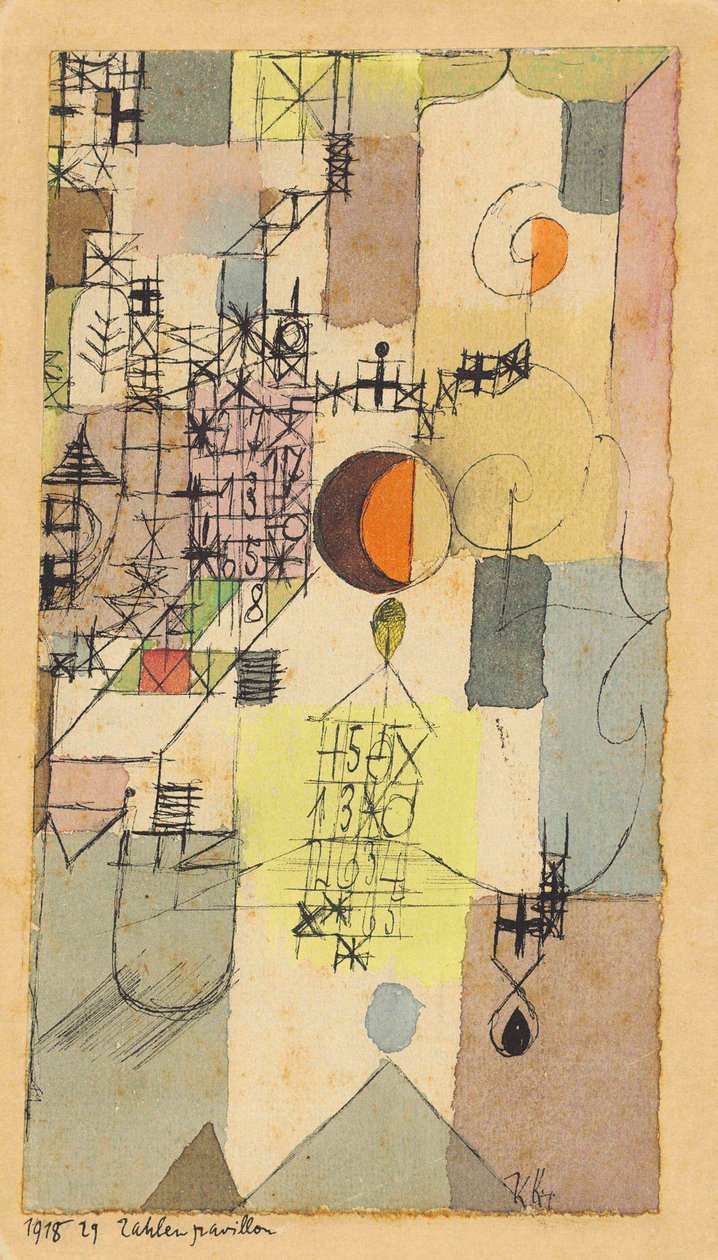 Paviljoen van Getallen, 1918 door Paul Klee
