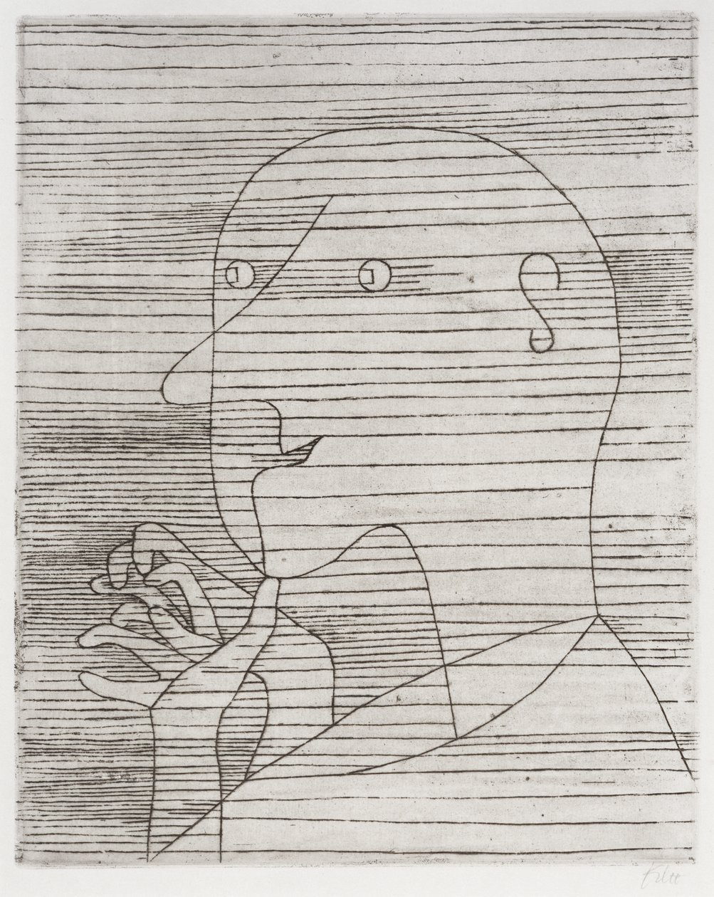 Rechnender Greis door Paul Klee