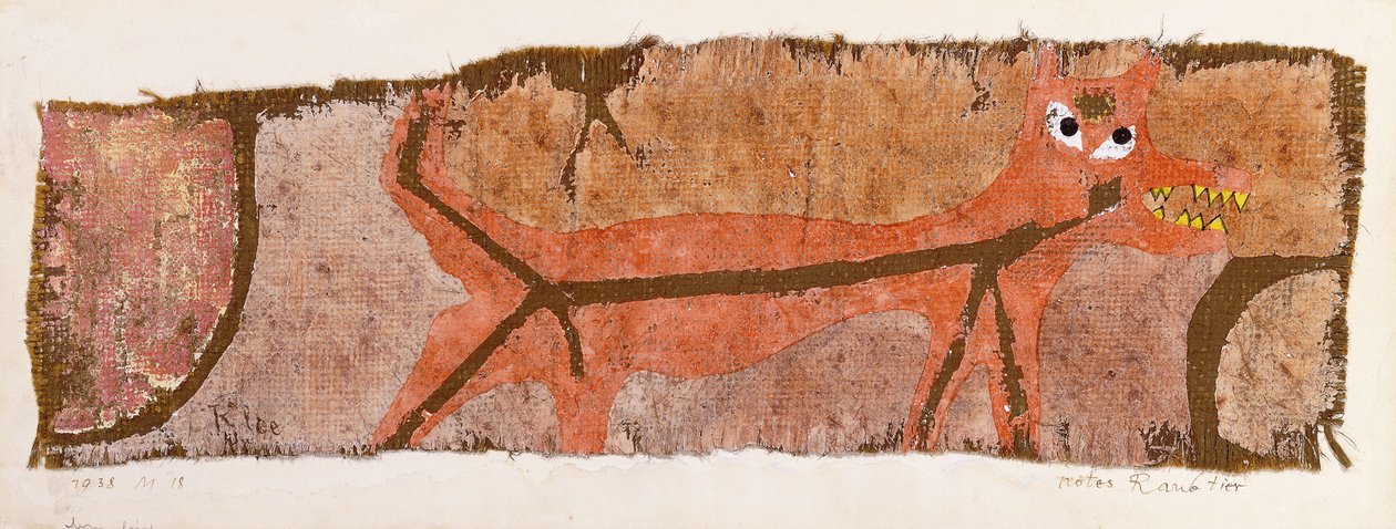 Rode roofdier door Paul Klee