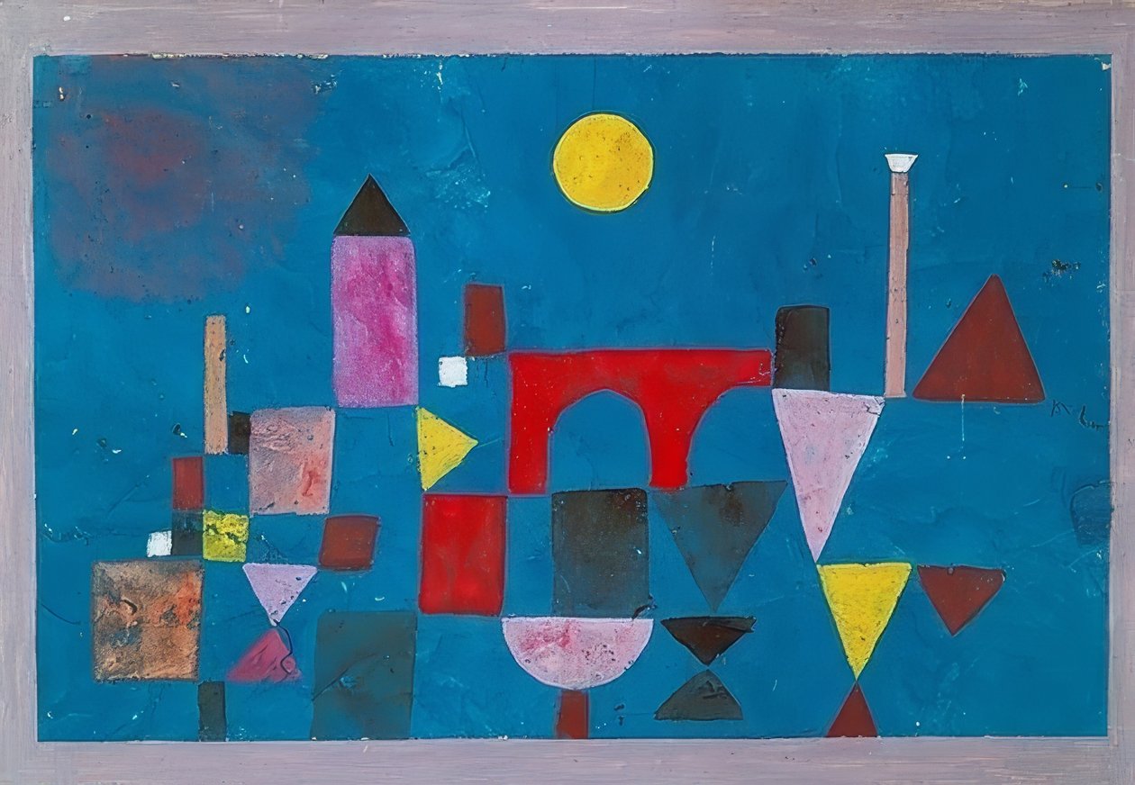 Rode brug door Paul Klee