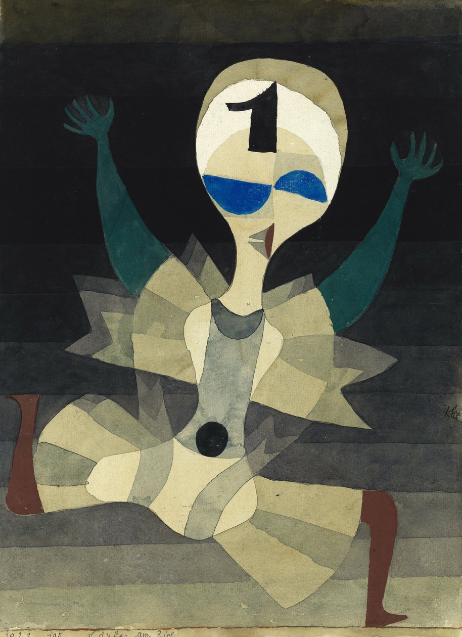 Loper bij de finish, 1921 door Paul Klee