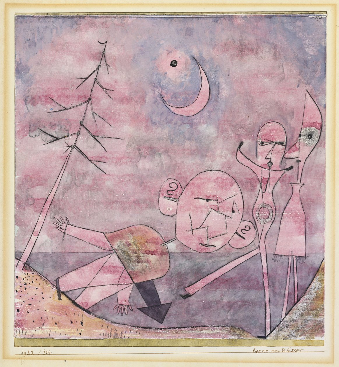 Scène bij het Water door Paul Klee