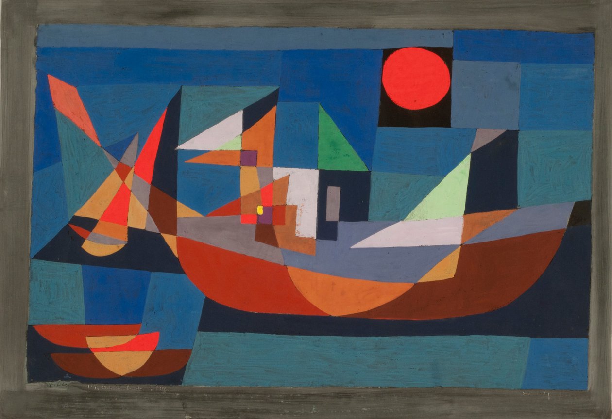 Schepen in Rust door Paul Klee