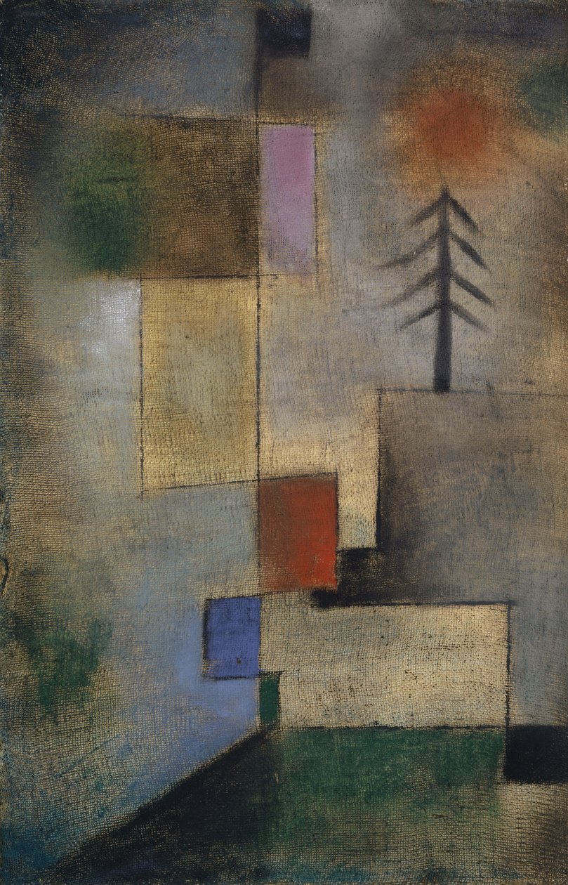 Kleine afbeelding van sparren door Paul Klee