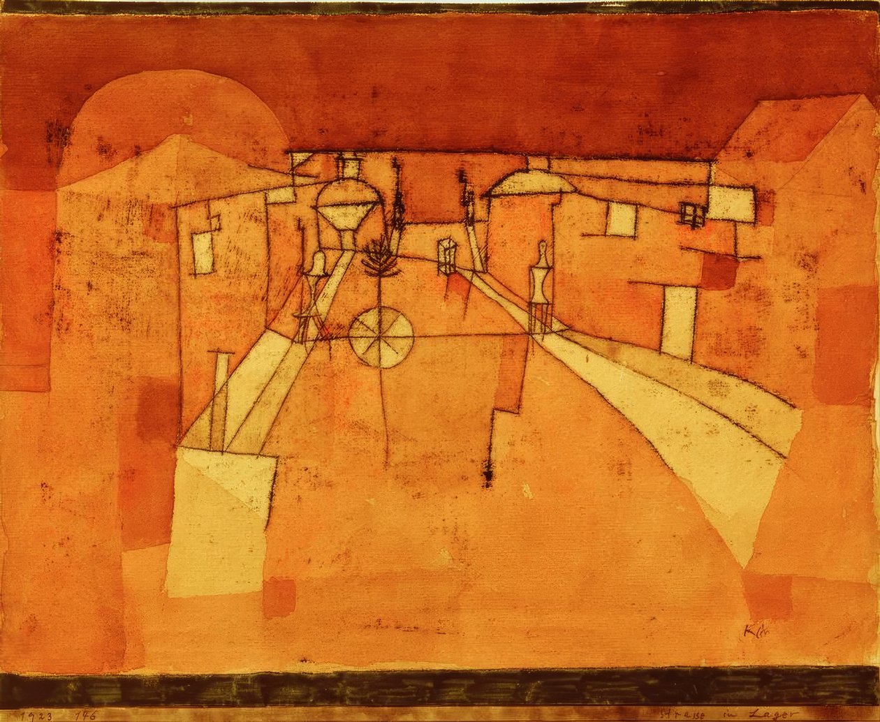 Straat in het kamp door Paul Klee