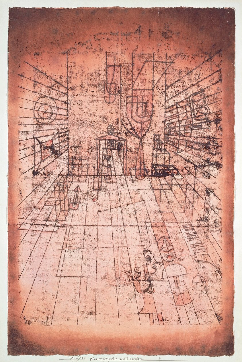 Zwitserland, Bern, Kamerperspectief met Inwoners door Paul Klee