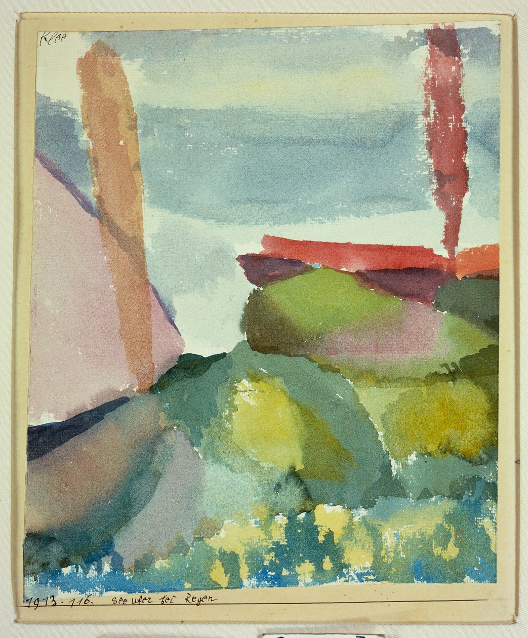 De Kust in de Regen door Paul Klee