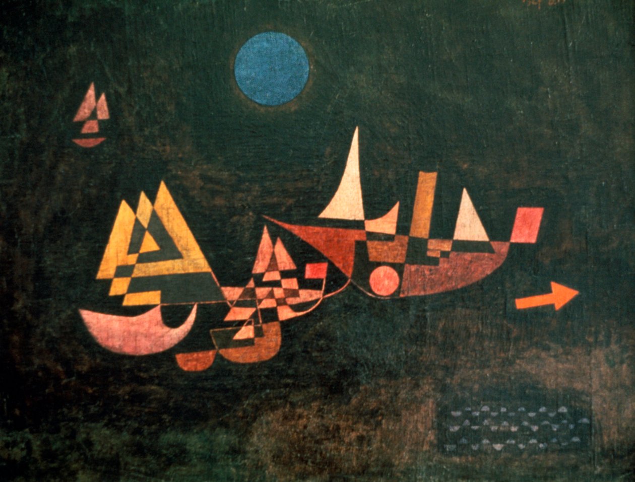 De schepen vertrekken, 1927 door Paul Klee