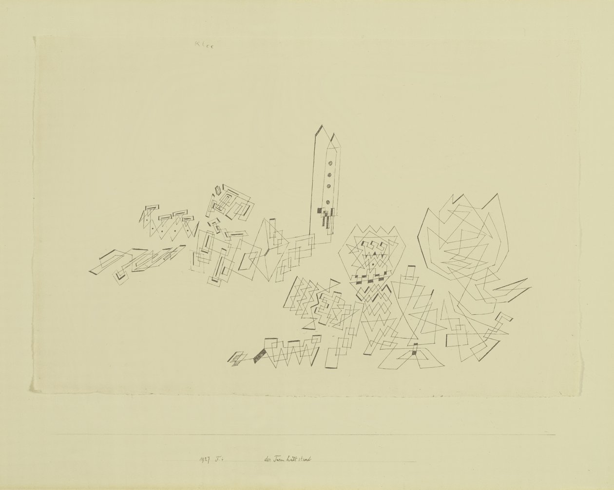 De toren weerstaat de aanval door Paul Klee