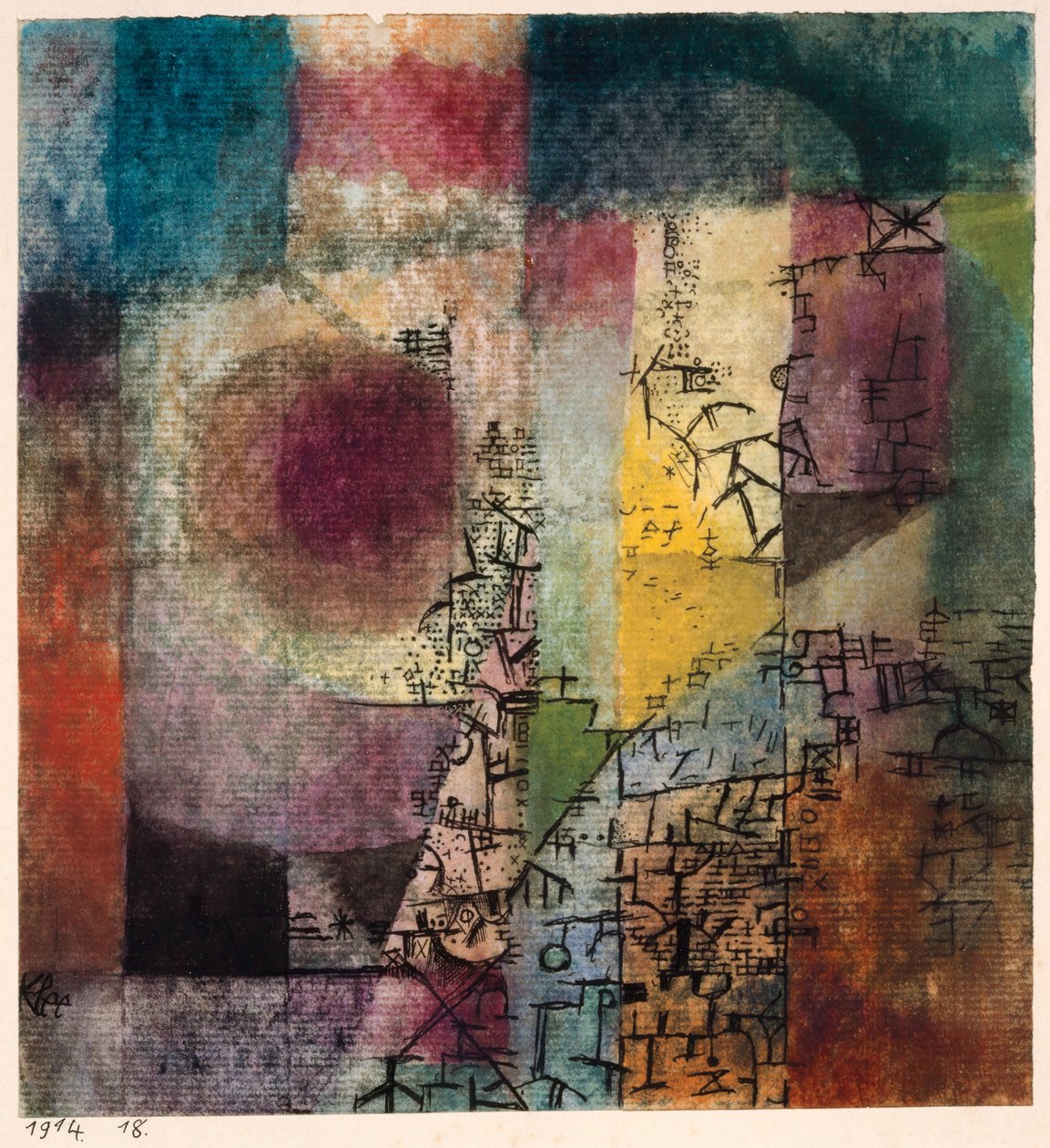 Zonder titel, 1914 door Paul Klee