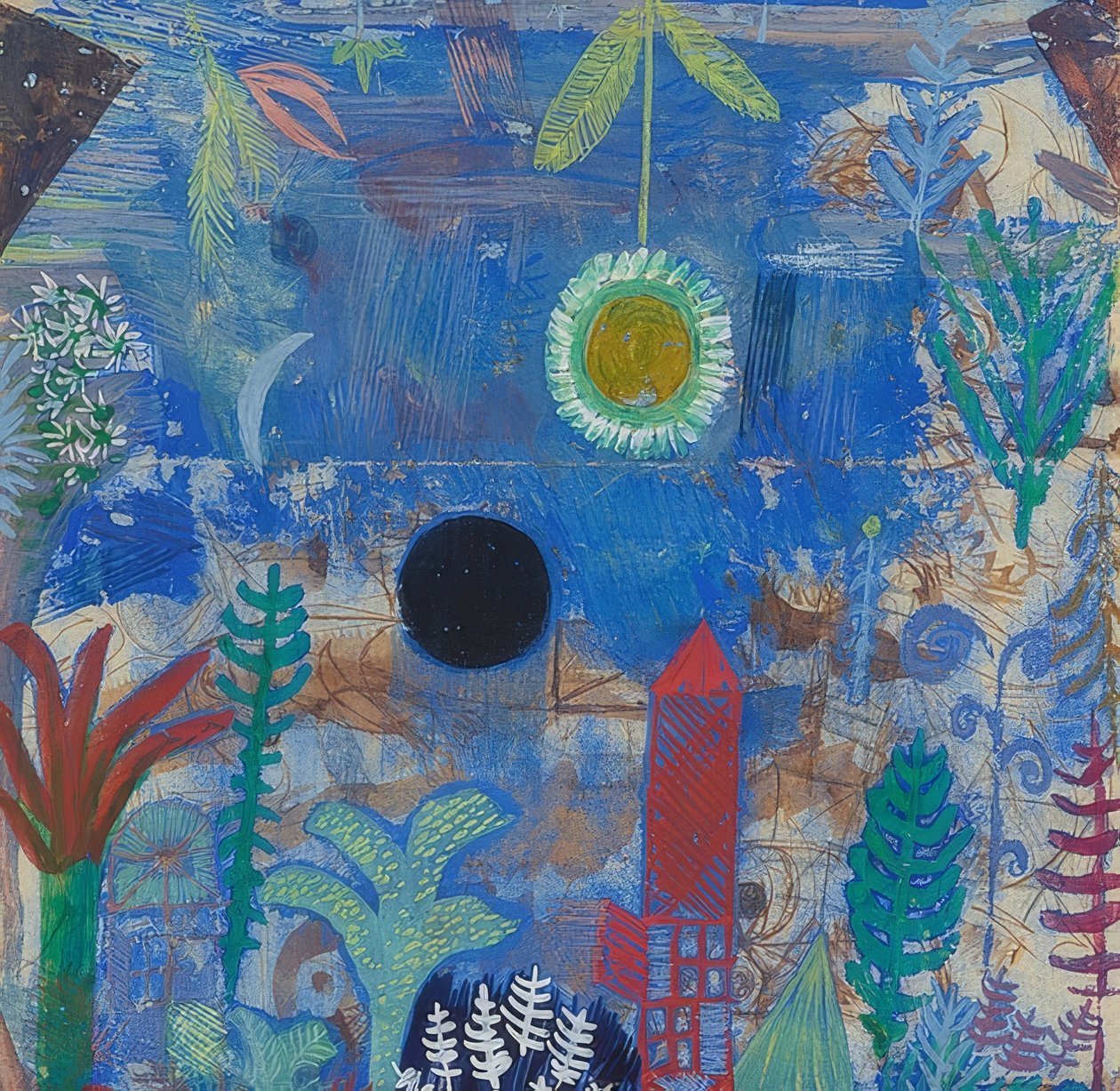 Verzonken landschap. 1918 door Paul Klee