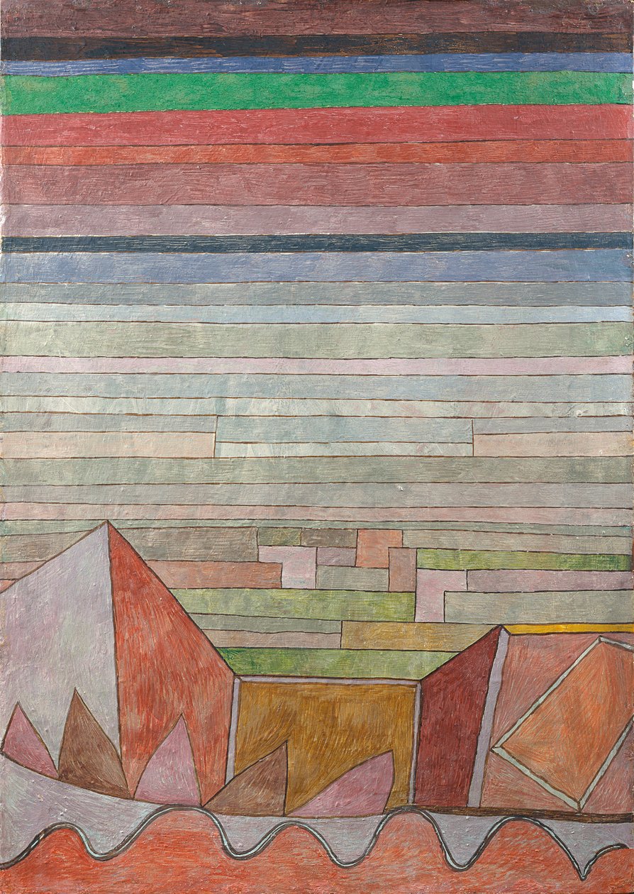Uitzicht in het vruchtbare land door Paul Klee