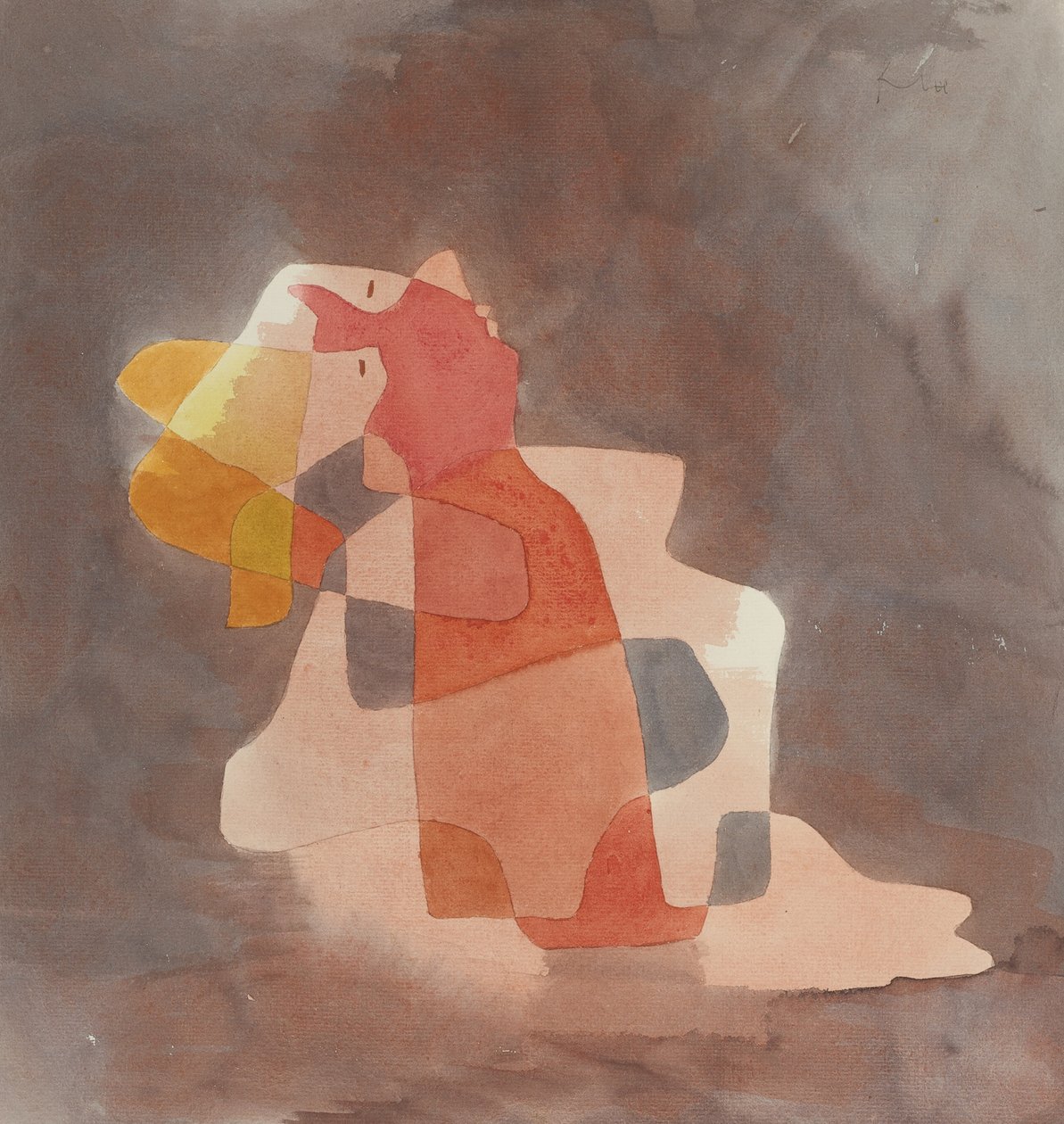 Vrouw leunend achterover, 1929 door Paul Klee